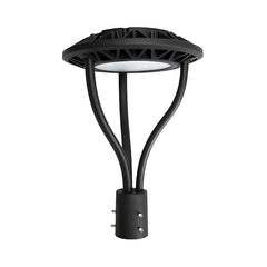 LED Post Top Light - 75W/100W/150W Selectable, 3000K/4000K/5000K CCT, AC100-277V, Black T5 3" Mount, Frosted Glass Cover, Outdoor Waterproof Fixture, Compatible with Photocell, 5-Year Warranty for Street, Yard, Garden