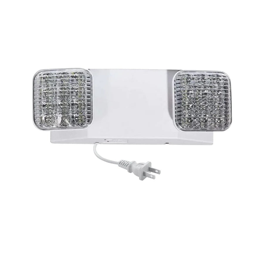 LED Emergency Lights, Commercial Lighting for Business, Power Outages, Offices, with Backup Battery (90 Minutes), Wall Mount, Hard Wired, 120-277V, Fire Resistant (94V-0) UL
