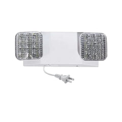 LED Emergency Lights, Commercial Lighting for Business, Power Outages, Offices, with Backup Battery (90 Minutes), Wall Mount, Hard Wired, 120-277V, Fire Resistant (94V-0) UL