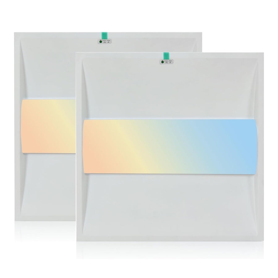 2x2 FT Center Basket LED Troffer Panel Light with Build-in Emergency Backup Battery, 40W-3000K/4000K/5000K, 0-10V Dimmable, 5200 Lumens, LED Drop Ceiling Light, 100-277V, DLC and UL Listed