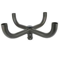 90° Bullhorn Tenon Adapter with 4 Arms, Fits 2-3/8″ Round Pole Slip Fitter, Mounting Bracket for 4 LED Shoebox or Parking Lot Lights, Bronze Finish