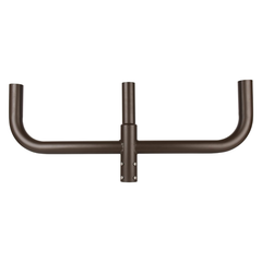 180° Bullhorn Tenon Adapter with 3 Arms, Top Mount Bracket for 2-3/8″ Slip Fitter Lights, Round Base for Parking Lot and Street Light Poles