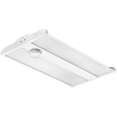 165W Linear LED High Bay Light with PIR Motion Sensor, 22,440 Lumens, 5000K Daylight, DLC 5.1 Premium, 400W MH Equivalent, Frosted PMMA Lens, 120-277V, Suspended Mounting, Warehouse & Industrial Lighting