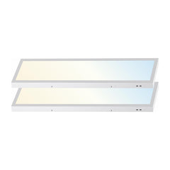 1x4FT Led Flat Panel Light Surface Mount Ceiling Light, 5CCT 3000K/3500K/4000K/5000K/6500K 120V TRIAC Dimmable, 30W/40W/50W 6250Lumens, Flush Mount or Drop Ceiling for Office Kitchen Garage