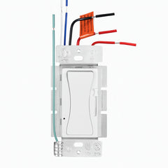 0-10V LED Dimmer Switch, Low Voltage Dimmer for Dimmable LED Lights, CFL, Halogen & Incandescent Bulbs, Single-Pole or 3-Way, No Neutral Required, 5%-100% Smooth Dimming, ETL Listed, Wallplate Included (White, 1 Pack)
