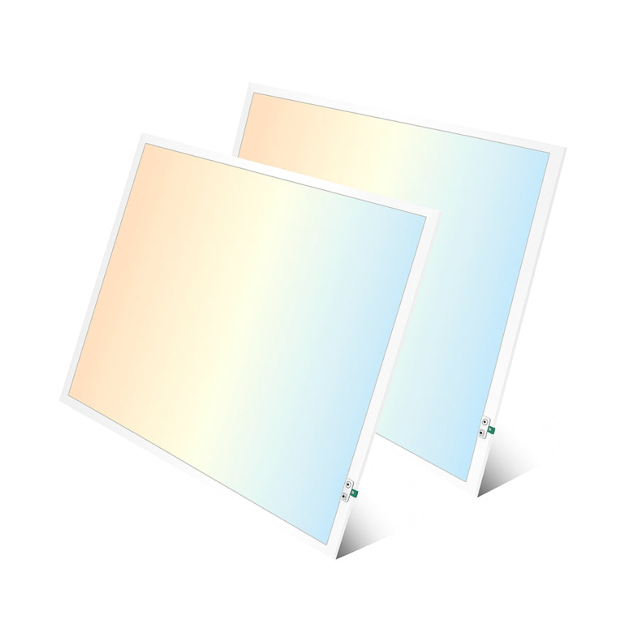 2x2 LED Flat Panel Light Emergency Battery Backup 2 pack at fliptoled 