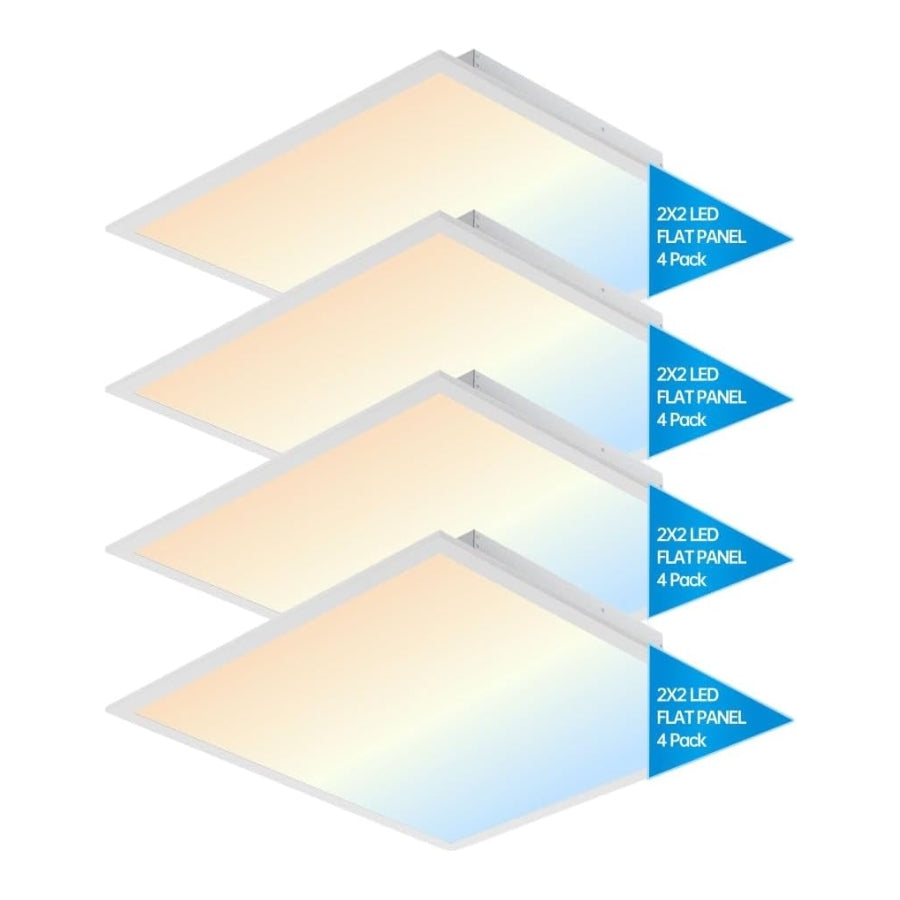 4 pack 2x2 flat panel led lights at fliptoled 