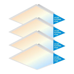 4 pack 2x2 flat panel led lights at fliptoled 