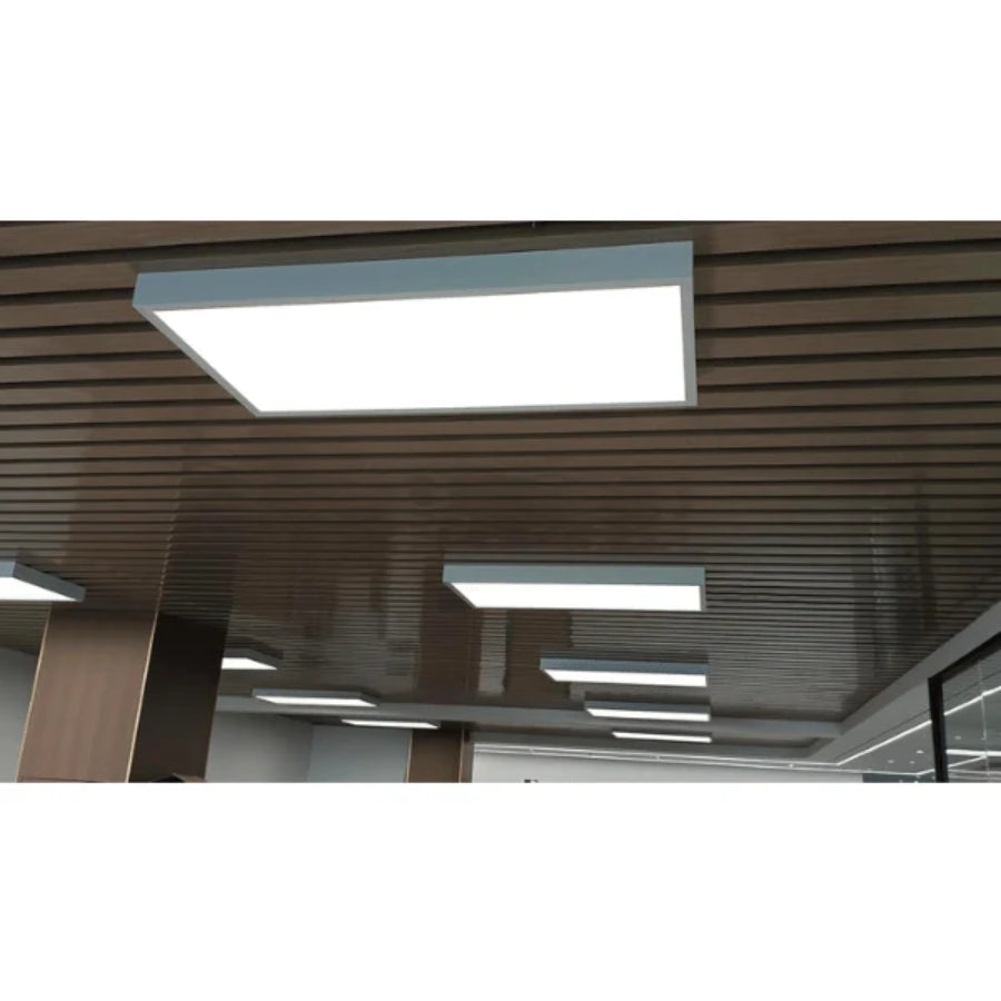 2x2 LED Panel Light Surface Mount – 6 Pack, Aluminum 2x2FT Ceiling Frame Kit with Screws, Easy Install, Durable White Frame for Flat Panel Lights