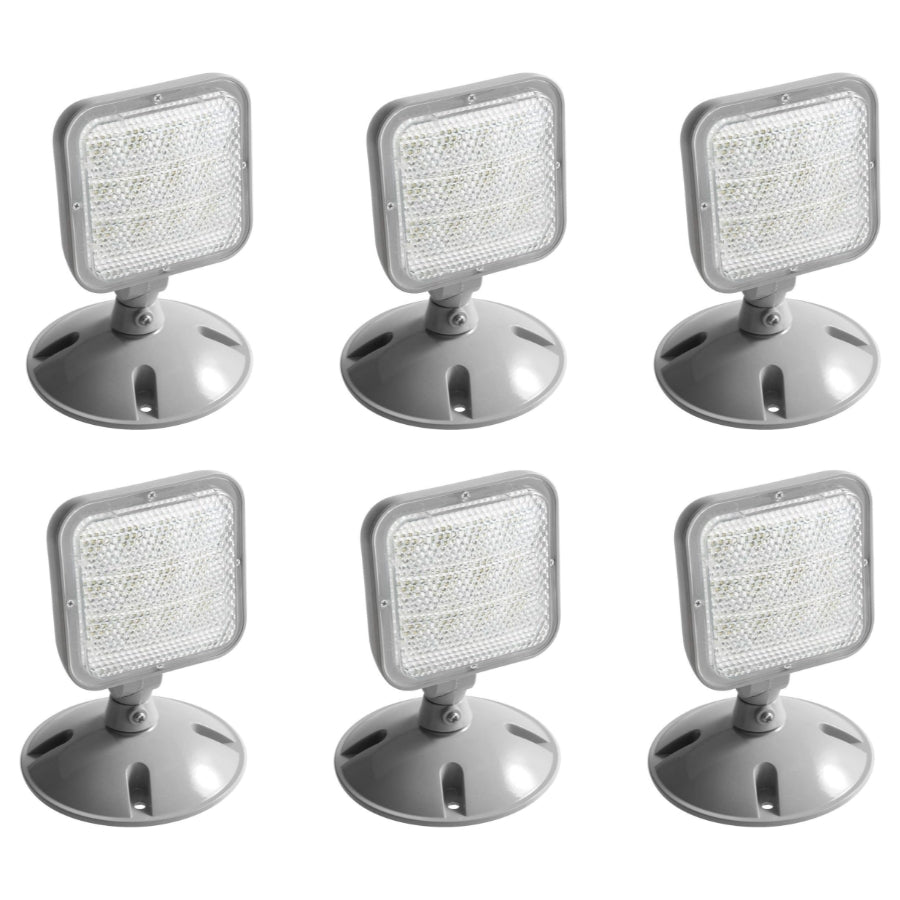 Remote Outdoor Emergency Light Head – Single Head LED Lamp, Weatherproof Emergency Exit Lighting – 3.6V OR 9.6V Volts, 1.7 Watts