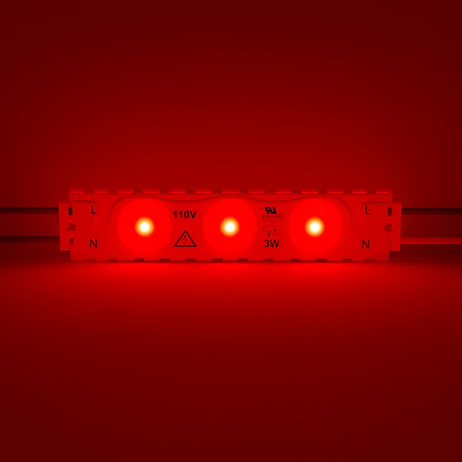 LED Module String Lights – Red/Green/White, 3W/Module, 390LM, 110V/220V, 130LM/W, CRI 90+, IP67 Waterproof, Dimmable, 48FT, UL Certified, 50,000 Hrs Lifespan