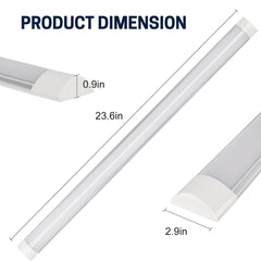 4-Pack 2FT LED Batten, Close to Ceiling Light fixtures, 20W, Ultra-Thin Day Light, 4000K, IP20, LED Ceiling Light for Garage, Stores, Warehouse, Office, Corridor, supermarkets, etc.