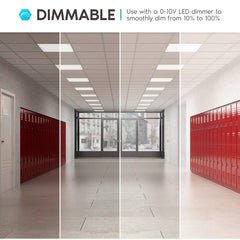 2x4 FT LED Light Flat Panel, 40-72W, 5 CCT 3K | 3.5k | 4K | 5K | 6.5K, Dimmable Recessed Drop Ceiling Lights 3750/5000/6250/7500/9000 Lumens, Lay in Fixture for Commercial, 120-277V, UL DLC(6 Pack)