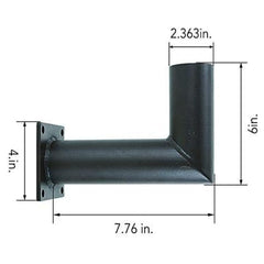 Degree Wall Mount L Shape Bracket for Slip Fit Lights (2 3/8inch), Adjustable Wall Bracket Angle, Right Angle Tenon Adapter for Wall Bracket