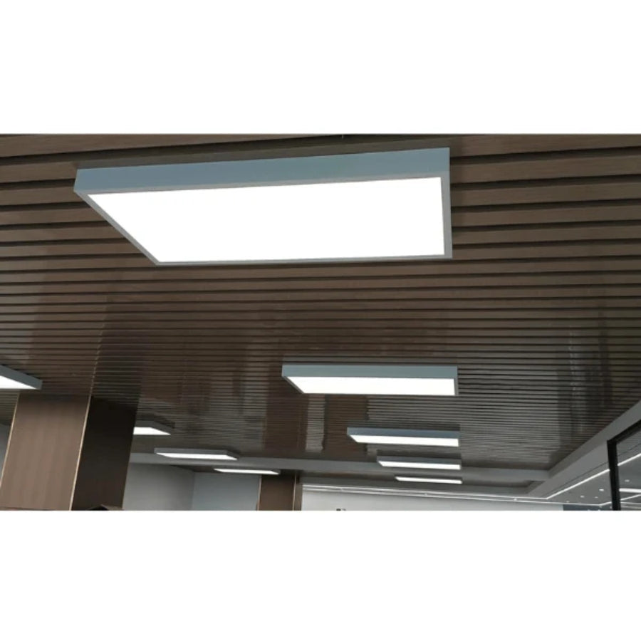 2x4 LED Flat Panel Light Surface Mount – Aluminum 2x4 Ceiling Frame with Mounting Screws, Easy Install, Durable White Frame for Ceiling Lights 6 Pack