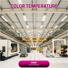 4FT LED Shop Light – 22W LED Integrated Tube, Linkable, 5000K/6500K Selectable, 129LM/W, 100-277V AC, CRI 80+, ETL Certified, 5-Year Warranty, Trimming Options