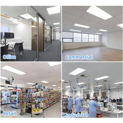 2x4 FT LED Flat Panel Light, 78W High Brightness, 9750 Lumens, 6500K Cool White, Dimmable 0-10V, Recessed Drop Ceiling Fixture, Lay-in for Office, Shop, Commercial, Warehouse, 120-277V, ETL Certified