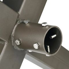 90° Bullhorn Tenon Adapter with 4 Arms, Mounting Bracket for Round Pole, Fits 4 LED Shoebox or Parking Lot Lights, Bronze Finish