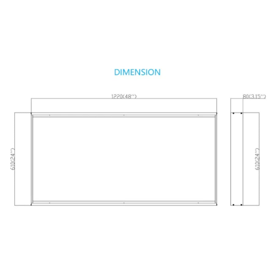 2x4 LED Flat Panel Light Surface Mount – Aluminum 2x4 Ceiling Frame with Mounting Screws, Easy Install, Durable White Frame for Ceiling Lights 6 Pack
