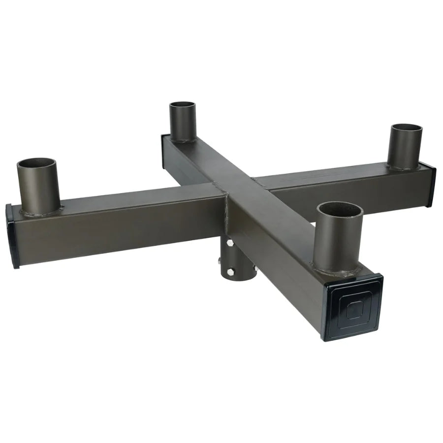 90° Bullhorn Tenon Adapter with 4 Arms, Mounting Bracket for Round Pole, Fits 4 LED Shoebox or Parking Lot Lights, Bronze Finish