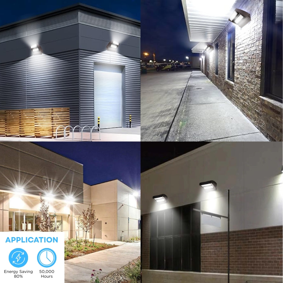 120W LED Wall Pack Light with Rotatable Head, 5000K Daylight, 16,200 Lumens, IP65 Waterproof Outdoor Security Fixture, UL Listed, Replaces 500W MH/HPS
