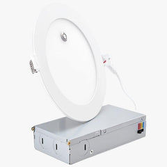 White electronic device with a circular component on a white background at fliptoled