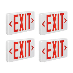 Wet Location Red Exterior Weatherproof Outdoor LED Exit Sign with 90 Minutes Battery Backup AC 120V/277V UL Listed