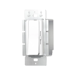 White wall switch with control panel on a white background