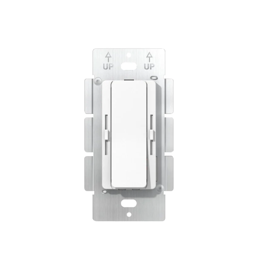 White light switch on a white background