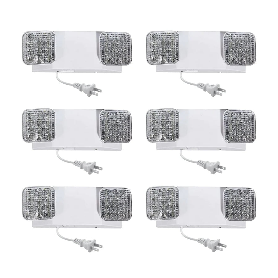 Set of five LED light strips with power plugs on a white background