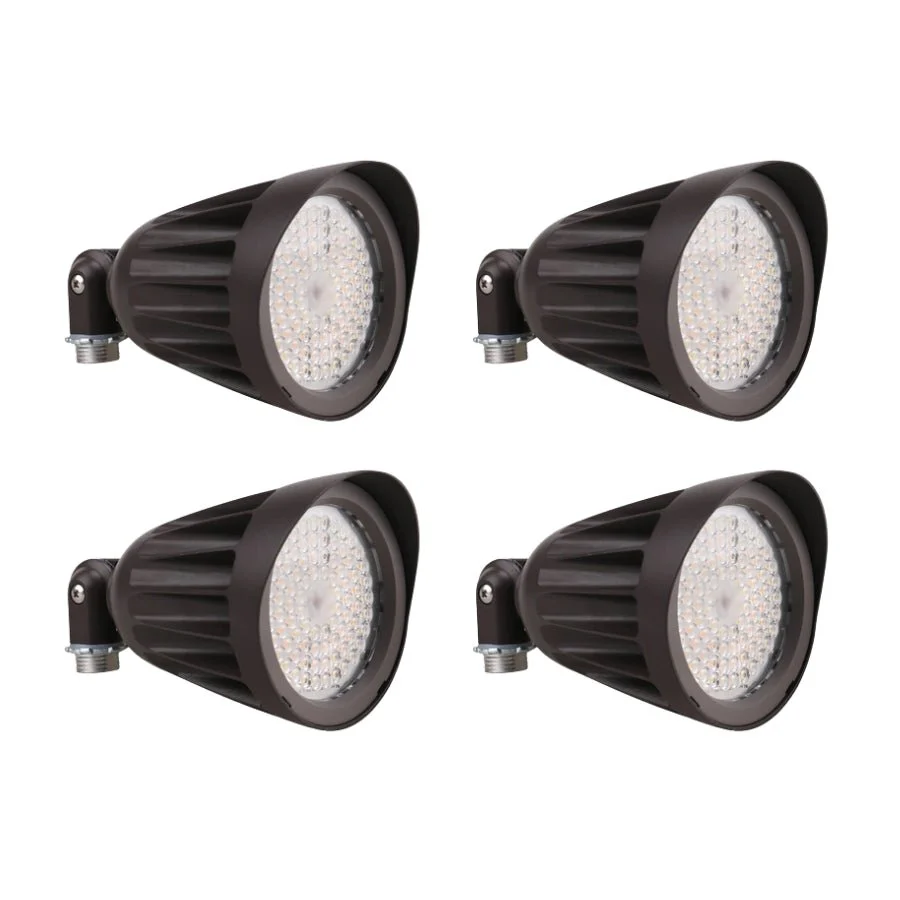 25W LED Bullet Flood Light,3375 Lumens 3CCT Switch & Knuckle Mount 120-277V Dimmable Commercial Outdoor IP65 LED Landscape, 40° Beam Angle, 25W/20W/13W Changeable with photocell UL&cUL Listed