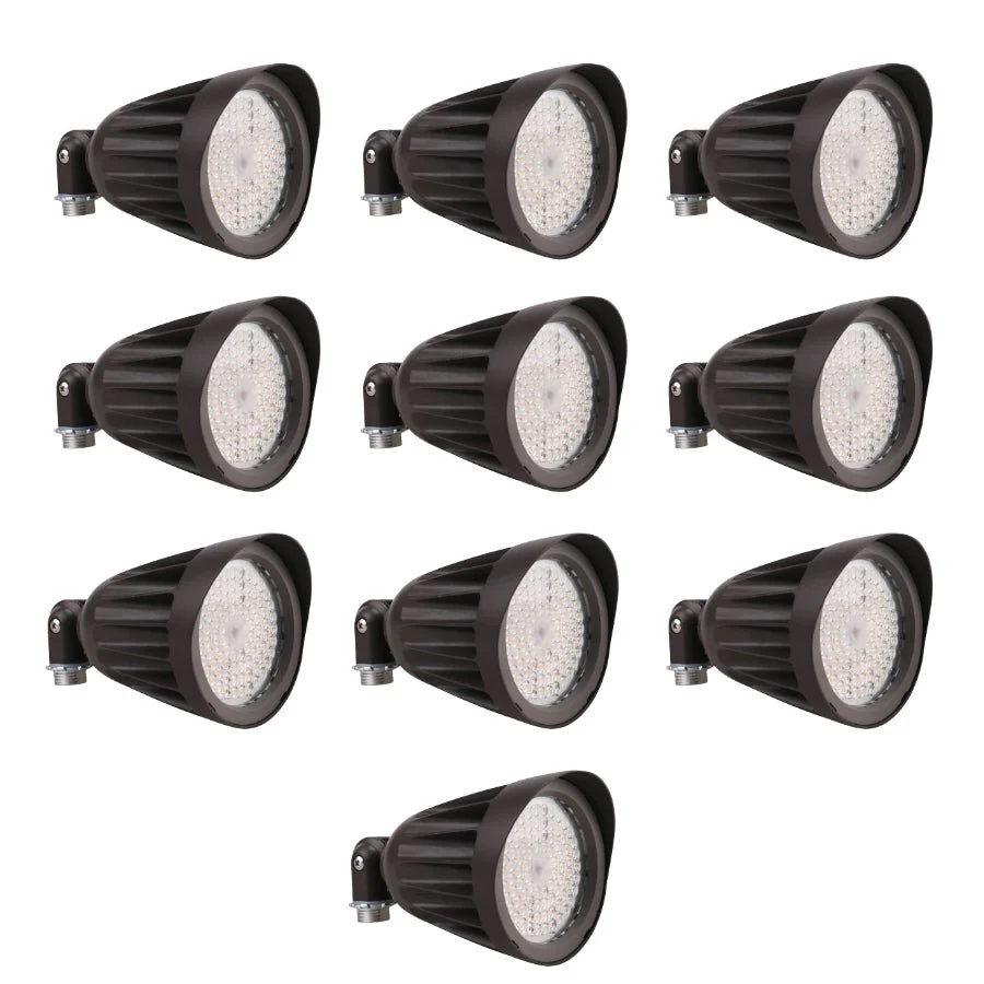 25W LED Bullet Flood Light,3375 Lumens 3CCT Switch & Knuckle Mount 120-277V Dimmable Commercial Outdoor IP65 LED Landscape, 40° Beam Angle, 25W/20W/13W Changeable with photocell UL&cUL Listed