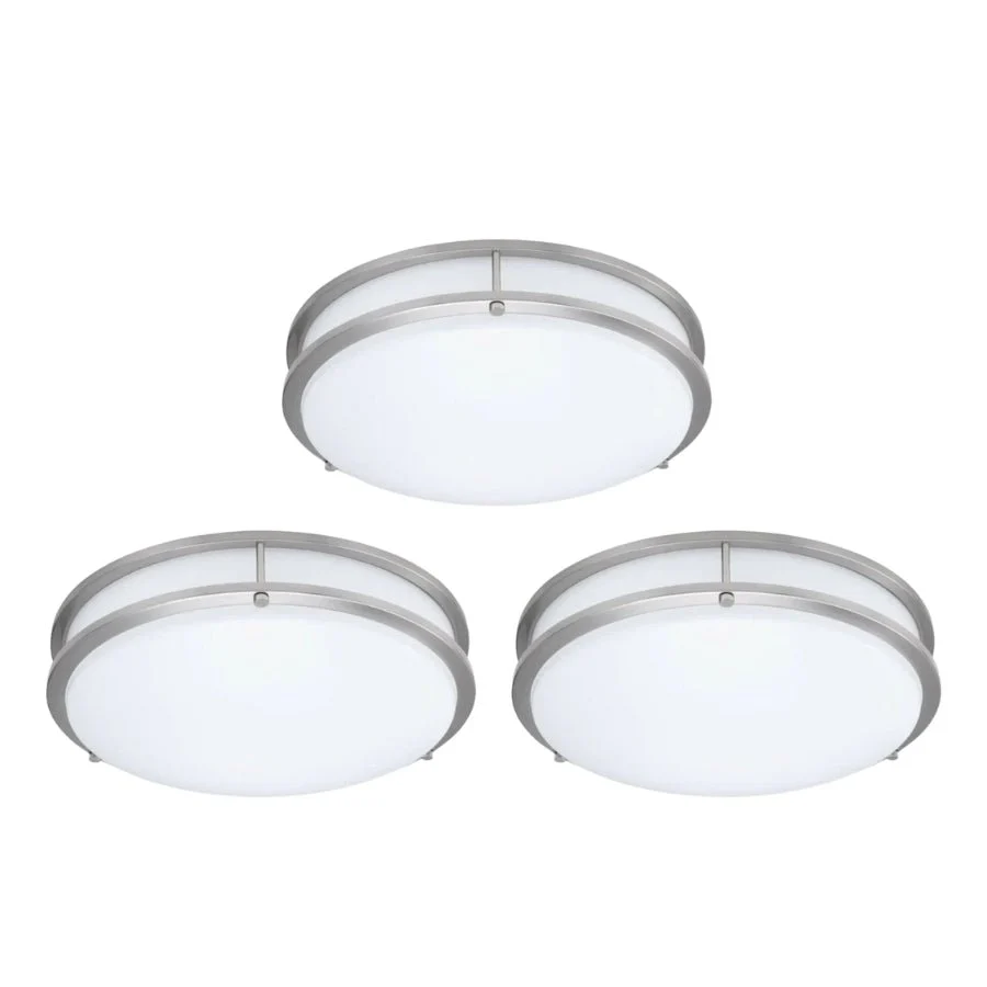 14 inch Flush Mount LED Ceiling Light Fixture, 25W, 1800lm, 3000K/4000K/5000K Adjustable Ceiling Lights, Oil Rubbed Bronze Saturn Dimmable Lighting for Hallway Bathroom or Kitchen
