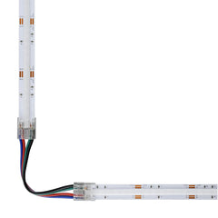 4PIN Transparent COB Connectors Kit for RGB COB LED Strip Lights – 10mm, Solderless Connection, 5pcs 15cm Wires