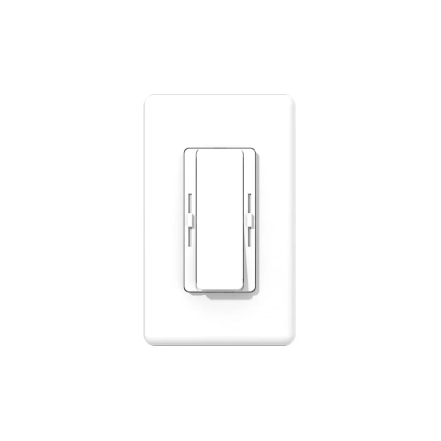 White light switch on a white background