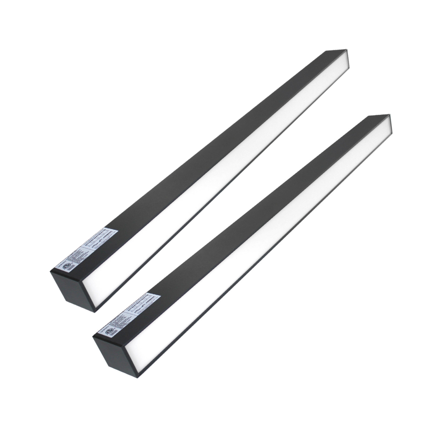 Two LED linear lights on a white background