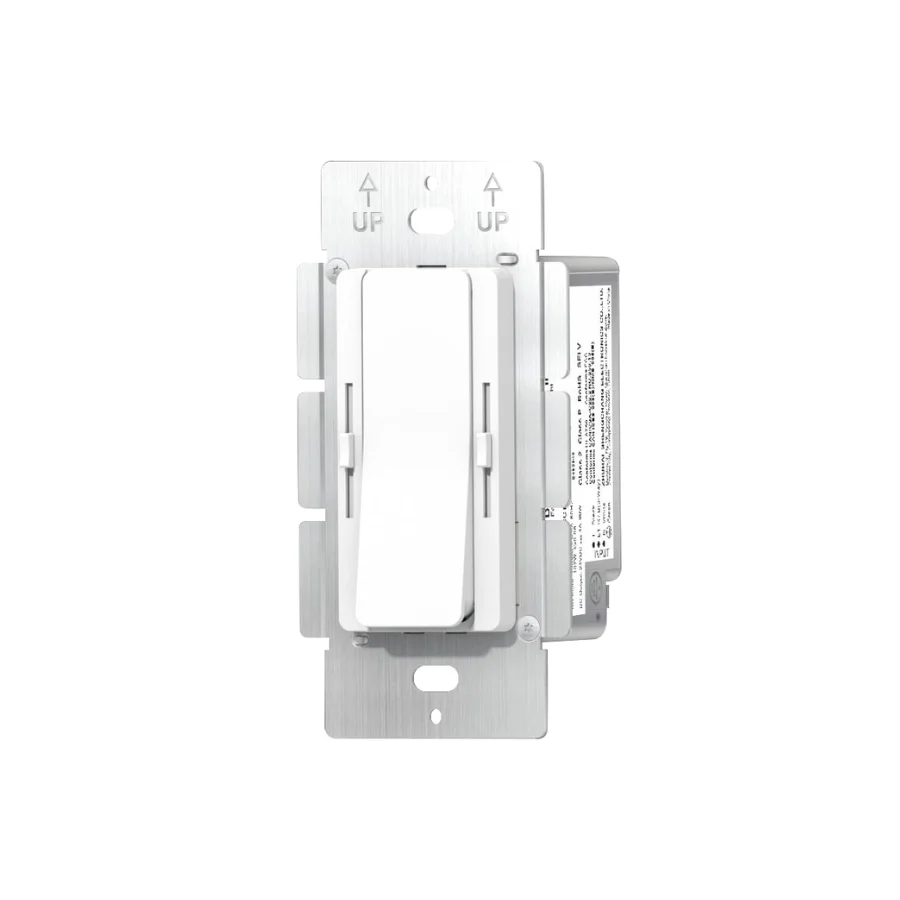White dimmer switch​ on a white background