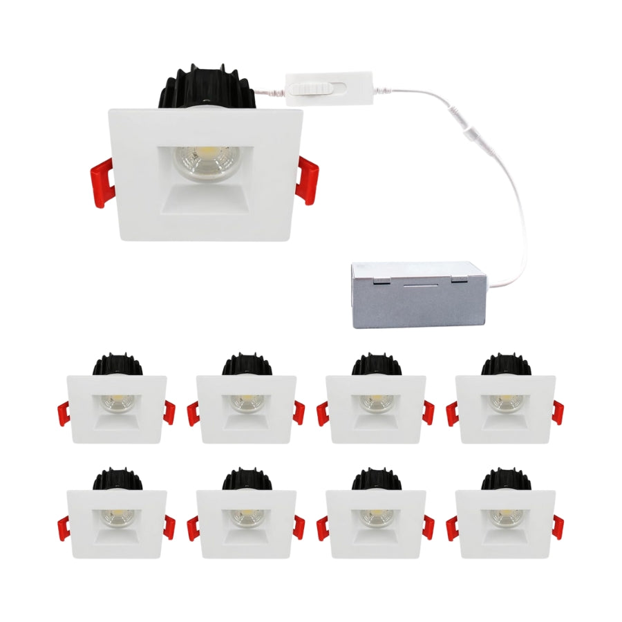 8 Pack square recessed downlights at fliptoled 