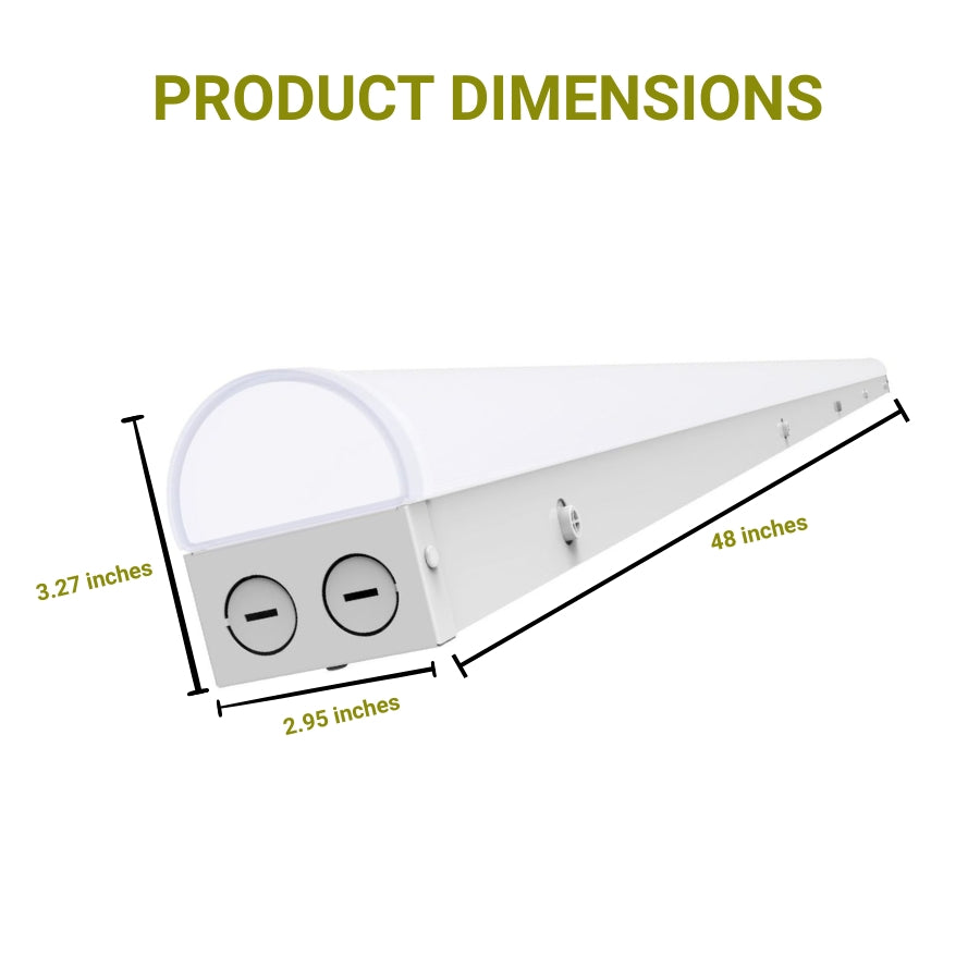 suspended ceiling fluorescent lights​
dimensions diagram with measurements in inches on a white background
