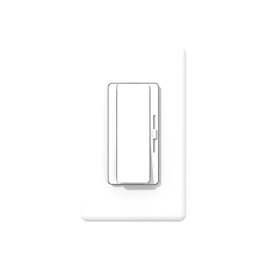 White rectangular switch on a white background
